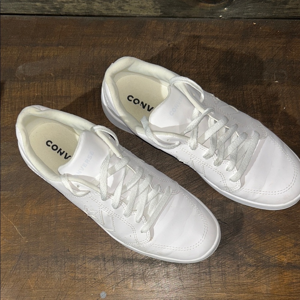 Converse White Leather Sneakers - Picture 2 of 11